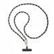 Ремінець для смартфону ArmorStandart Chain link Polished Silver with Black Leather (ARM77033)