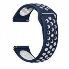 Ремінець BeCover Vents Style для Xiaomi iMi KW66/Mi Watch Color/Watch S1 Active/Haylou LS01/LS05 Blue-White (705806)