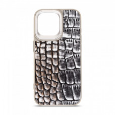 Чохол Harder Glamorous Croco для Apple iPhone 14 Pro Max Grey Gold (ARM76774)