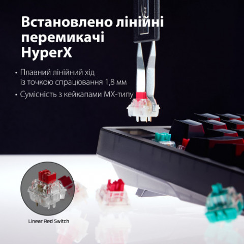 Клавіатура HyperX Origins 2 65 HX Red USB Black (B4QS3AA)