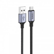 Кабель Foneng X95 Metal Head Braided Cable USB - USB-C 3A 1.2м Black (X95-CA-TC)
