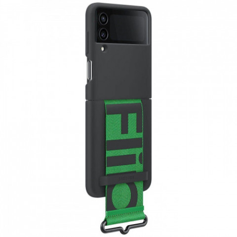 Чохол-накладка Samsung Silicone Cover with Strap для Samsung Galaxy Flip 4 SM-F721 Black (EF-GF721TBEGUA)