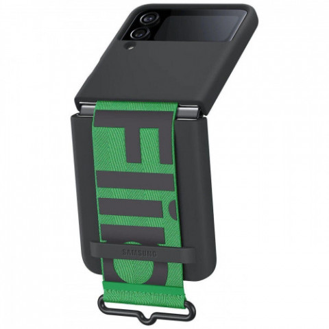 Чохол-накладка Samsung Silicone Cover with Strap для Samsung Galaxy Flip 4 SM-F721 Black (EF-GF721TBEGUA)