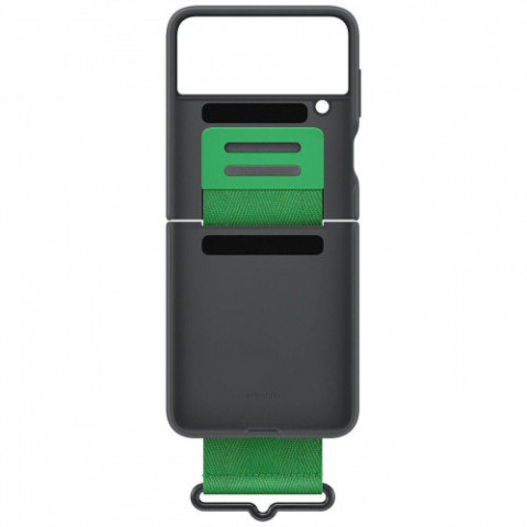 Чохол-накладка Samsung Silicone Cover with Strap для Samsung Galaxy Flip 4 SM-F721 Black (EF-GF721TBEGUA)