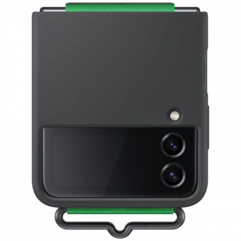 Чохол-накладка Samsung Silicone Cover with Strap для Samsung Galaxy Flip 4 SM-F721 Black (EF-GF721TBEGUA)