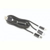 Кабель Cablexpert (CC-USB2-AM31-1M) USB BM - Lightning/MicroUSB/USB-C, 1м, чорний