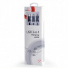 Кабель Cablexpert (CC-USB2-AM31-1M) USB BM - Lightning/MicroUSB/USB-C, 1м, чорний