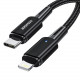Кабель Essager Sunset USB Type-C - Ligthning (M/M), 20W, 1 м Black (EXCTL-CG01)