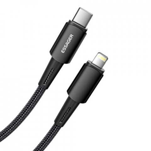 Кабель Essager Sunset USB Type-C - Ligthning (M/M), 20W, 1 м Black (EXCTL-CG01)
