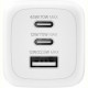 Мережевий зарядний пристрій Belkin BoostCharge Pro 3-Port GaN Wall Charger 70W White (WCH018HQWH)