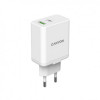 Мережевий зарядний пристрій Canyon H-20-03 (2USB, 3A) PD, QC3.0 White (CNE-CHA20W03)