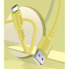 Кабель ColorWay USB-microUSB, soft silicone, 2.4А, 1м, Yellow (CW-CBUM043-Y)