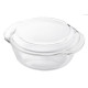 Форма для запікання з кришкою Ardesto Black Mars, 25.5х22.8х10.2см, боросилікатне скло, кругла, прозорий