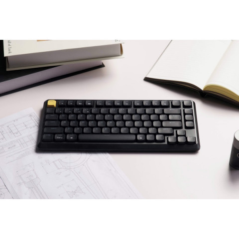 Клавіатура механічна Keychron J1 82Key, K pro Red, WL/BT/USB-A, QMK, Hot-swap, EN/UKR, RGB, чорний