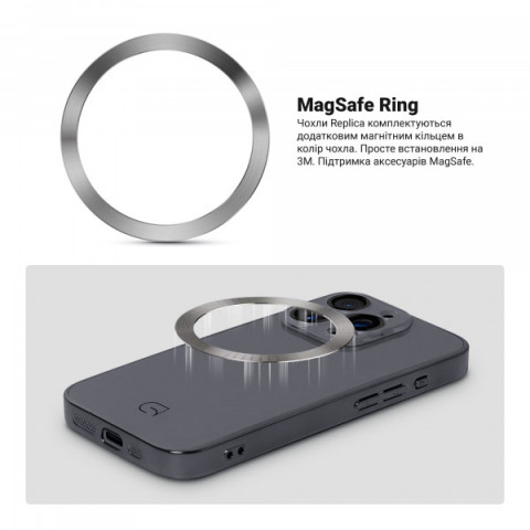 Чохол ArmorStandart Replica MagSafe для Apple iPhone 15 Pro Max Titanium Grey (ARM76242)