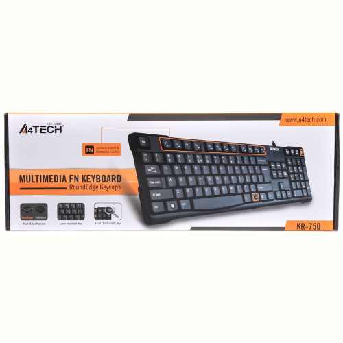 Клавіатура A4Tech KR-750 Ukr Black