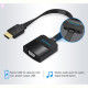 Адаптер Vention Flat HDMI - VGA (M/F), зі звуком і живленням, 0.15 м, чорний (ACKBB)