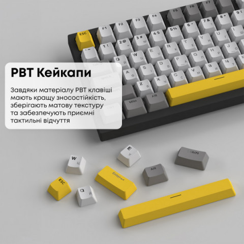Дротова механічна клавіатура Ajazz AK820 Sea Salt Switch Black (AK820-SS-BGY) Купити в Україні
