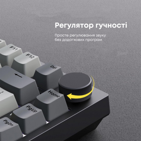 Дротова механічна клавіатура Ajazz AK820 Sea Salt Switch Black (AK820-SS-BGY) Купити в Україні
