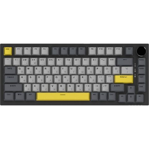 Дротова механічна клавіатура Ajazz AK820 Sea Salt Switch Black (AK820-SS-BGY) Купити в Україні