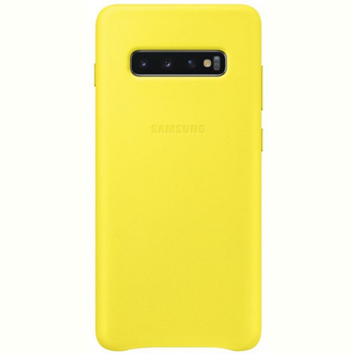Чохол-накладка Samsung Leather Cover для Samsung Galaxy S10+ SM-G975 Yellow (EF-VG975LYEGRU)