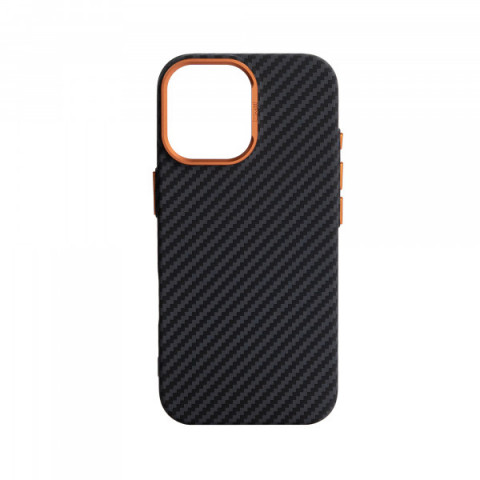Чохол ArmorStandart LikeCarbon2 SE MagCase для Apple iPhone 17 Black Orange (ARM89160)