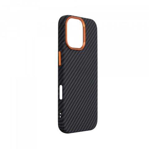 Чохол ArmorStandart LikeCarbon2 SE MagCase для Apple iPhone 17 Black Orange (ARM89160)