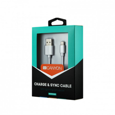 Кабель Canyon USB - Lightning (M/M) 1 м, White (CNS-MFICAB01W)