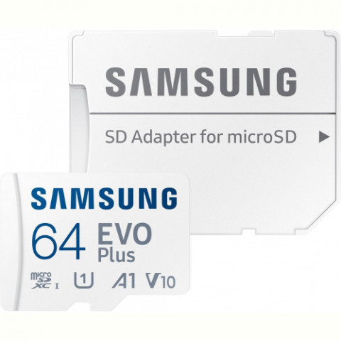 Карта пам`яті MicroSDXC 64GB UHS-I/U3 Class 10 Samsung Evo Plus R160MB/s + SD-адаптер (MB-MC64SA/EU)