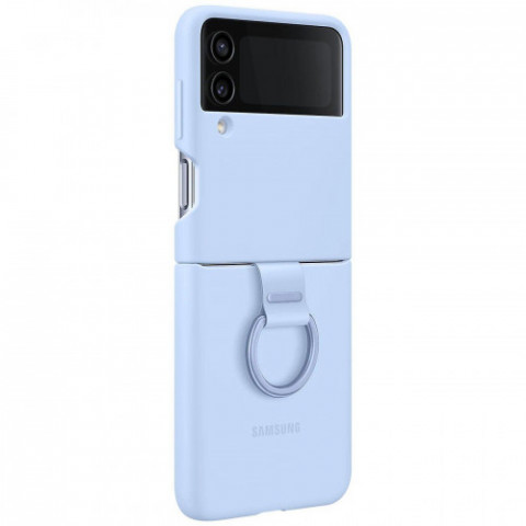 Чохол-накладка Samsung Silicone Cover with Ring для Samsung Galaxy Flip 4 SM-F721 Arctic Blue (EF-PF721TLEGUA)