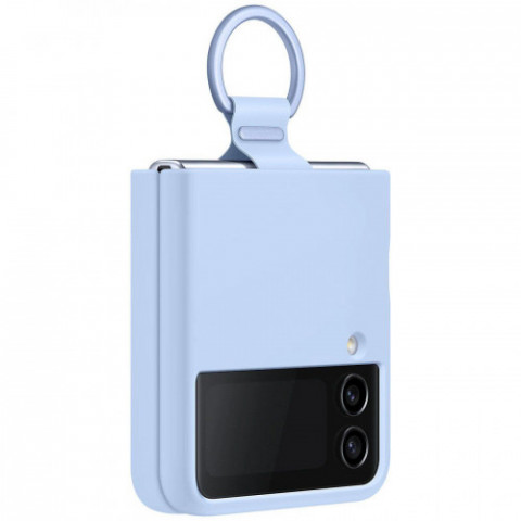 Чохол-накладка Samsung Silicone Cover with Ring для Samsung Galaxy Flip 4 SM-F721 Arctic Blue (EF-PF721TLEGUA)