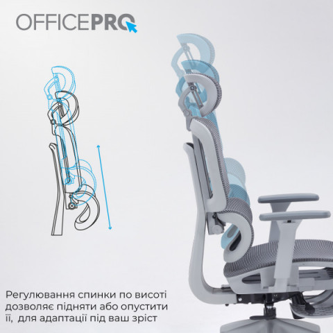 Крісло офісне OfficePro Skyline OC750-G-DG-DG Купити в Україні