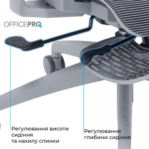 Крісло офісне OfficePro Skyline OC750-G-DG-DG Купити в Україні