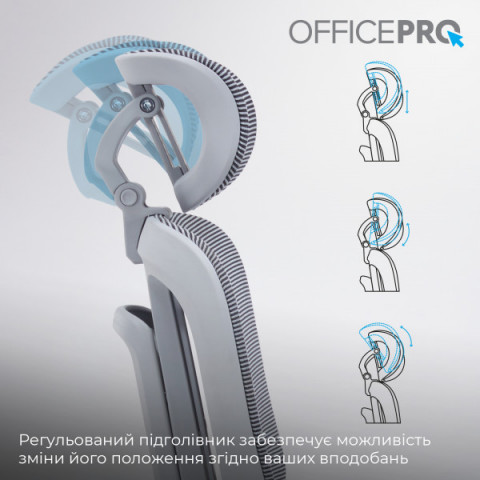Крісло офісне OfficePro Skyline OC750-G-DG-DG Купити в Україні