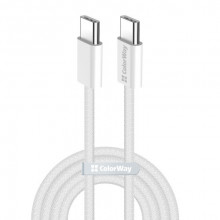 Кабель ColorWay USB Type-C - USB Type-C (M/M), 3.0 А, 2 м, Gray (CW-CBPDCC068-GR)