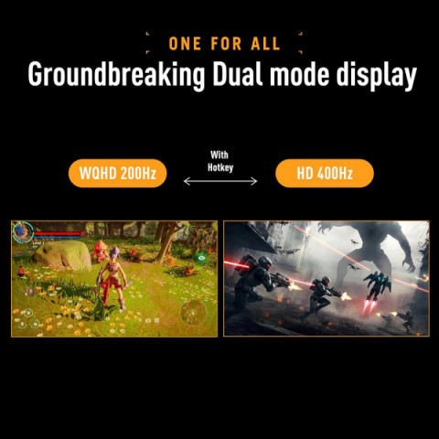 Монітор Asus 34" TUF Gaming VG34WQ5A 2xHDMI, 2xDP, 2xUSB, MM, VA, 3440x1440, 21:9, 200/400Hz, 0.5ms, DCI-P3 95%, CURVED, AdaptiveSync, HDR400