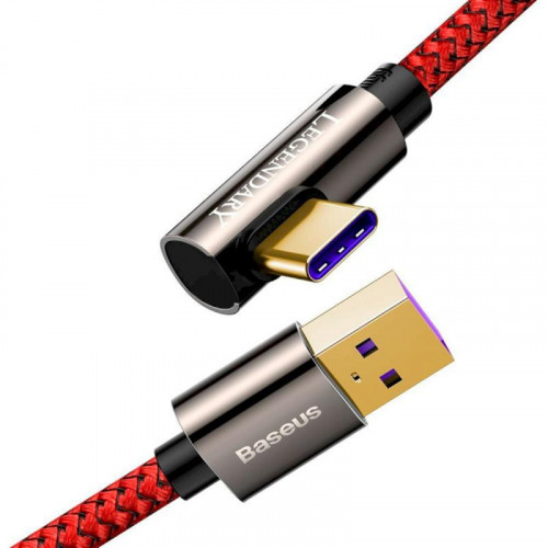 Кабель Baseus Legend Series Elbow USB-USB-C, 2м, Red (CACS000509)