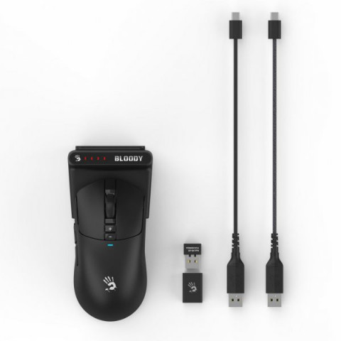Миша ігрова бездротова Bloody R72 Pro Duo, колір чорний