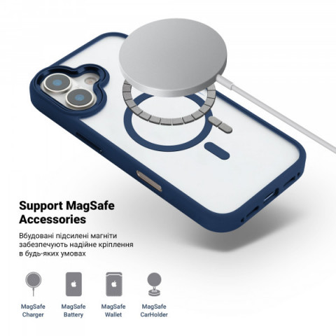 Чохол ArmorStandart Unit MagSafe для Apple iPhone 16 Plus Dark Blue (ARM79290)
