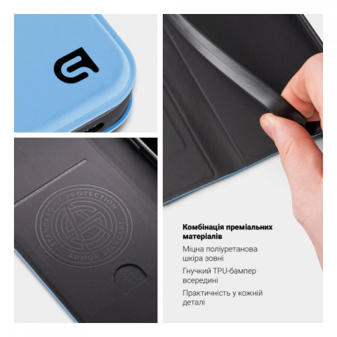 Чохол-книжка ArmorStandart OneFold Case для Samsung S25 Light Blue (ARM81559)