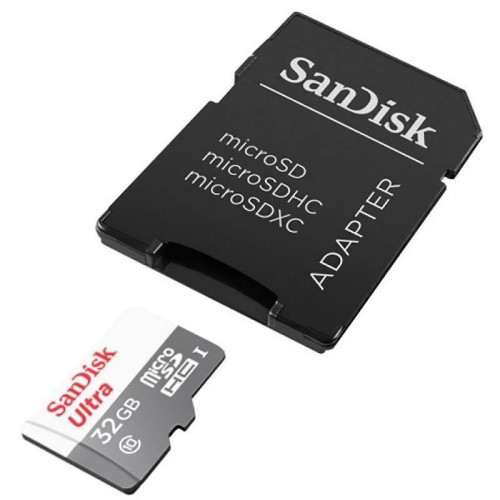 Карта пам`яті MicroSDXC 32GB UHS-I Class 10 SanDisk Ultra R100/W10MB/s + SD-адаптер (SDSQUNR-032G-GN3MA)