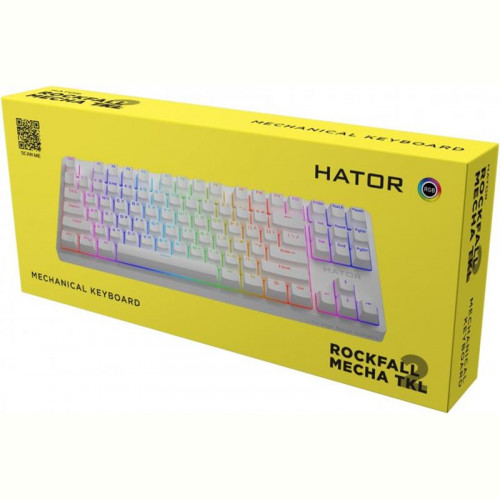 Клавіатура Hator Rockfall 2 Mecha TKL Orange White (HTK-721)