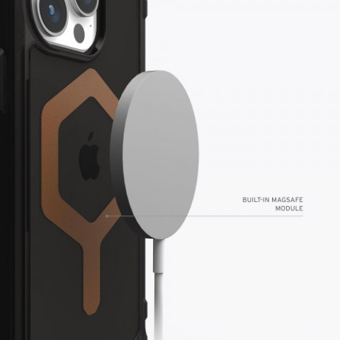 Чохол-накладка Urban Armor Gear для Apple iPhone 15 Pro Max Plyo Magsafe Black/Bronze (114305114085)