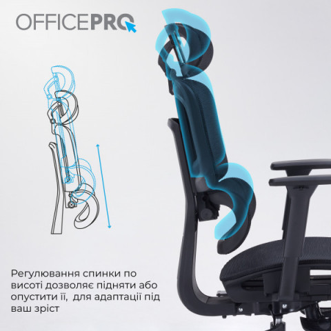 Крісло офісне OfficePro Skyline OC750-B-B-B Купити в Україні