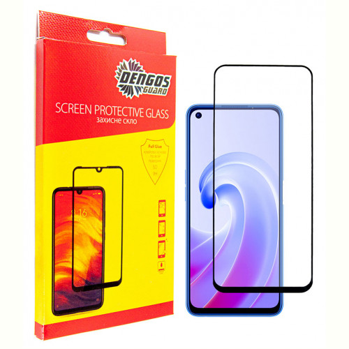 Захисне скло Dengos для Oppo A76 Black Full Glue (TGFG-222)