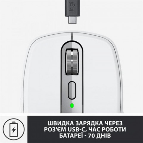 Мишка Logitech MX Anywhere 3 for Mac Pale Grey (910-005991) лазерна