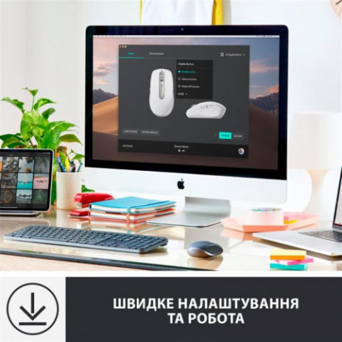 Мишка Logitech MX Anywhere 3 for Mac Pale Grey (910-005991) лазерна