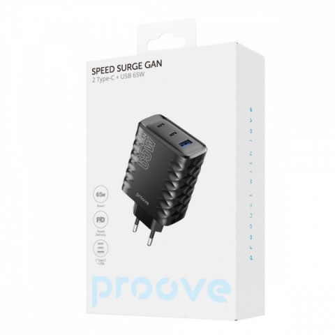 МЗП Proove Speed Surge Gan 65W (USB + 2 Type-C) white Купити в Україні