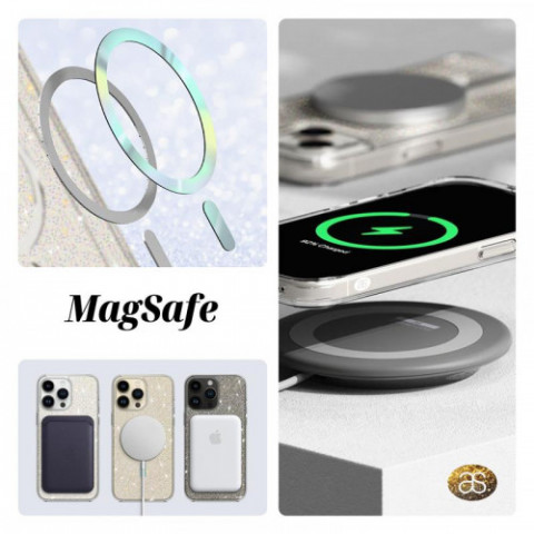 Чохол-накладка Armorstandart Glow Magsafe для Apple iPhone 15 Plus Transparent (ARM69900)