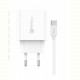 Мережевий зарядний пристрій Foneng EU46 QC3.0 Charger (1USBх3A) White (EU46-CH-TC) + кабель USB Type C